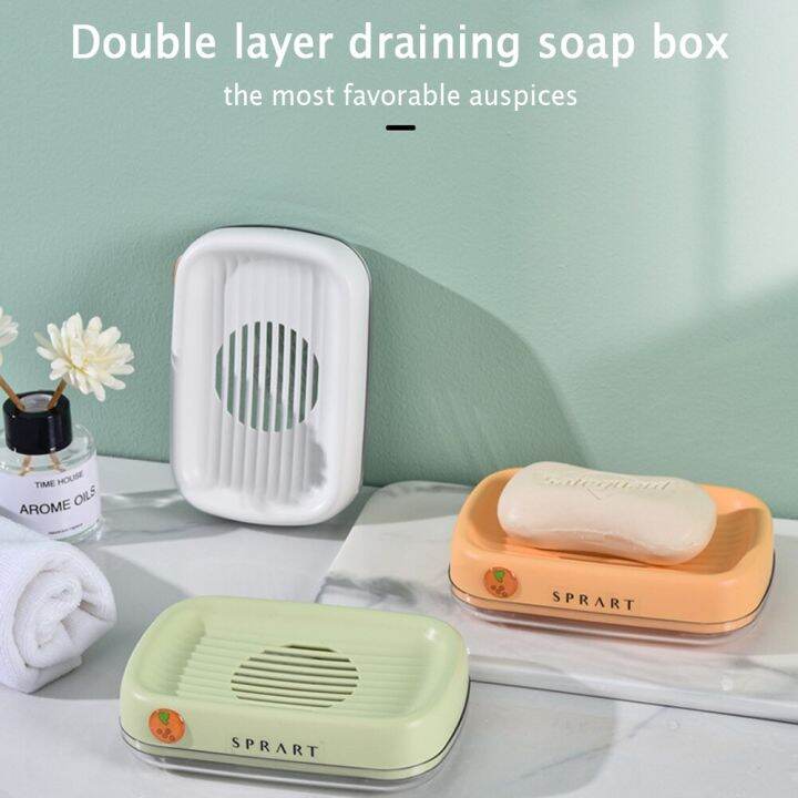 double-layer-soap-box-no-drilling-soap-storage-holder-for-bathroom-wall-soap-dish-container-bath-accessories-soap-dishes