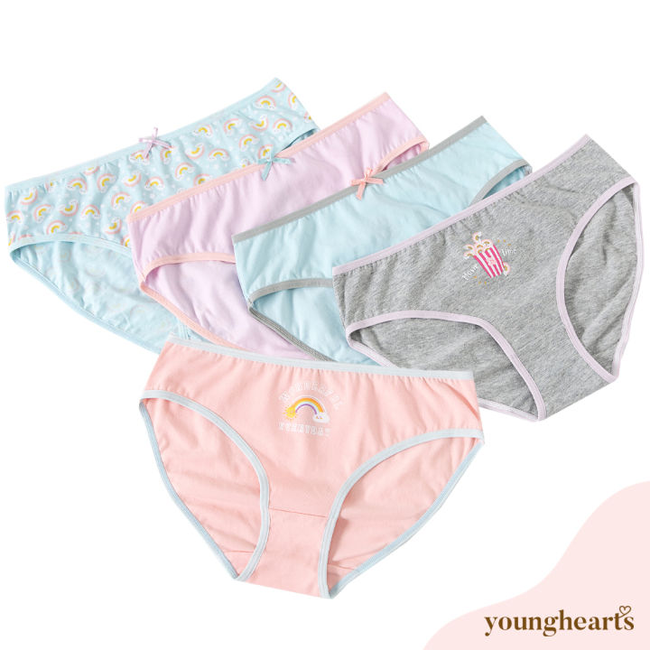 young-hearts-wonderful-everyday-กางเกงชั้นใน-ลายกราฟฟิค-สําหรับสตรี-y20-g00805-5-แพ็ก