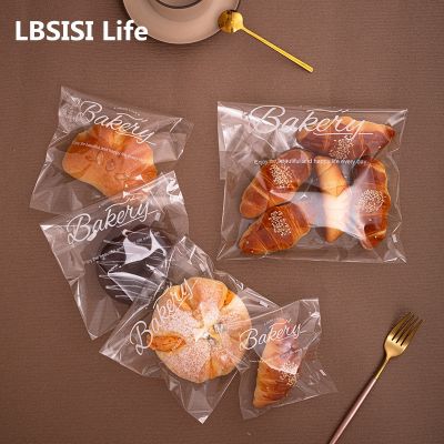 Lebsisi Life ถุงพลาสติกทาขนมปัง100ชิ้น,ถุงเองสำหรับ Boking ขนมโดนัทครัวซองต์ของตกแต่งงานปาร์ตี้วันเกิดงานแต่งงาน