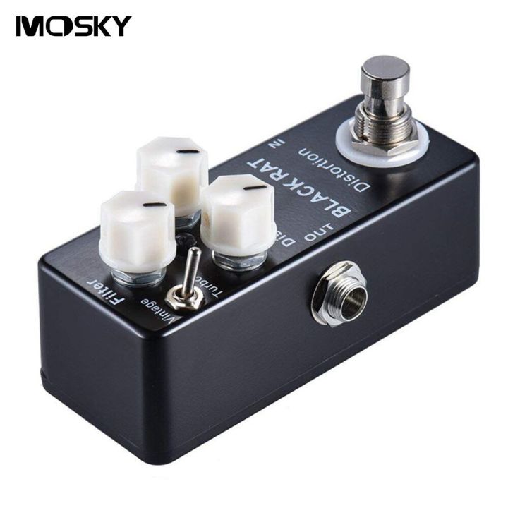 mosky-black-rat-guitar-effect-pedal-distortion-true-bypass-classic-effect-pedal-amp-t-turbo-guitar-parts-amp-accessories-stage-audio