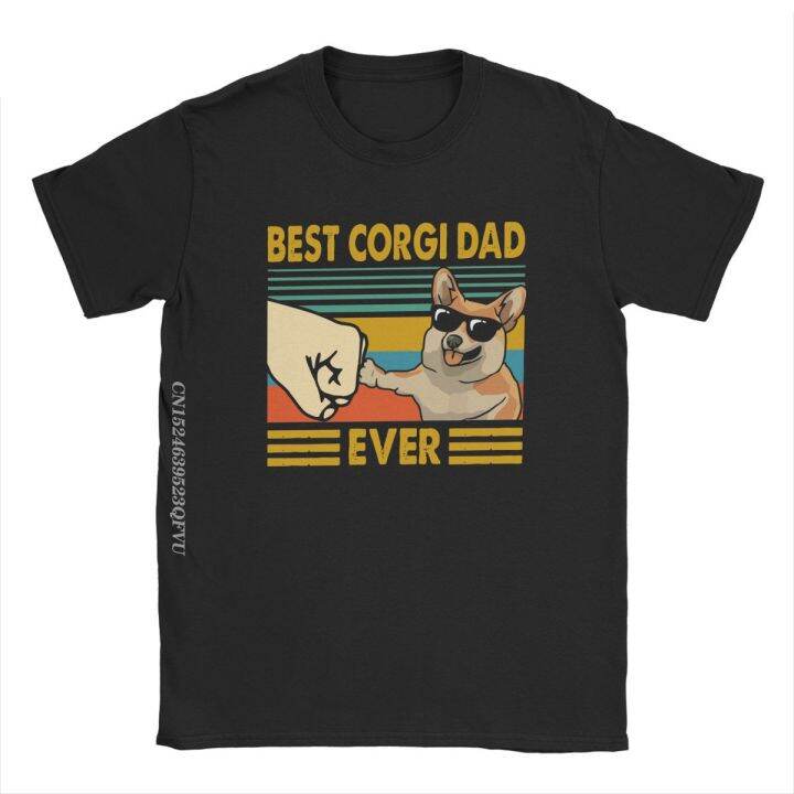 mens-t-shirt-best-corgi-dad-ever-funny-corgi-owner-t-shirt-cool-cotton-t-shirt-animal-dog-round-collar-outerwear-gift