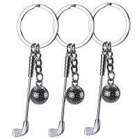 1PCS Golf Club Ball Keychain Sports Themed Keyring Souvenirs Pendants Toys for Players Athletes Teammates alloy golf gift new