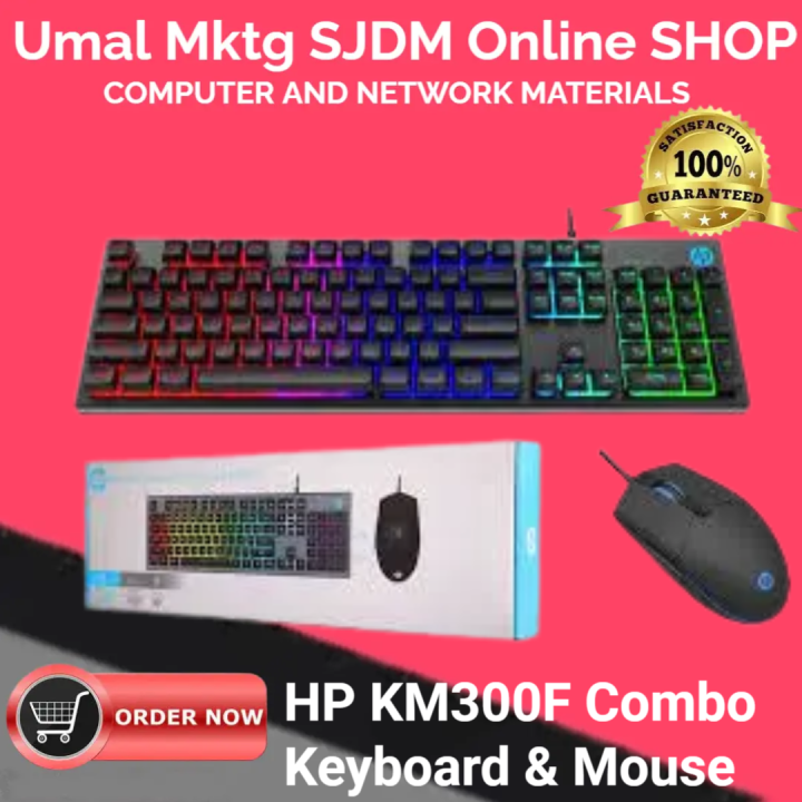 HP RGB Backlight Gaming Keyboard Mouse and Keyboard Combos Wired KM300F