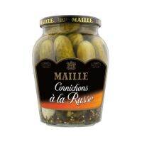 Premium arrival♦ ♦ มายย์ คอร์นิชง รัสเซียนสไตล์ 820 กรัม - Cornichons Russian Style a la Russe 820g Maille brand♦