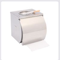 ☫ Bathroom Accessories Toilet Paper Holder Wall Mounted Holder 304 Stainless Steel Roll Tissue Box with Ashtray