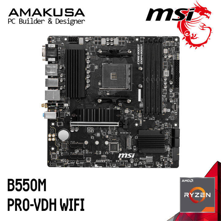 MSI B550M PROVDH WIFI AMD Ryzen Motherboard MATX Mobo Bluetooth USB
