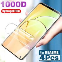 ฟิล์มไฮโดรเจล4ชิ้นสำหรับ Realme C55 C53 C33 C35 C30 C25y Realme นาร์โซ C21y 50a C3หน้าจอ C11สำหรับตัวป้องกันแบบมือโปร20 30