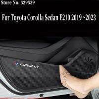 【LZ】✾  Painel da porta do carro adesivo anti-kick protetor interior esteira decoração almofada de pontapé para toyota corolla sedan altis híbrido e210 2019   2022