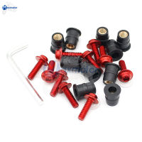 สำหรับ Ducati 400 620 695 696 796 821 MONSTER 899 959 1199 1299 Panigale 848 /Evo 1198 /S/r 10Pcs M5อุปกรณ์เสริมรถจักรยานยนต์กระจกสลักเกลียว Fairing สกรู Nut Fastener