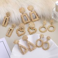 Fashion Statement clip on Earrings 2019 Big Geometric earrings For Women non pierced Earing modern Jewelry