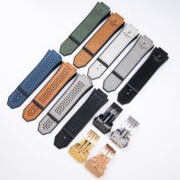 Suitable For Multicolor Frosted Crazy Horse Leather Watch Strap Substitute hublot Uiki Supreme King 29x19mm Butterfly Buckle