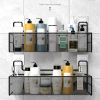 Bathroom Organizer Condiment Kitchen Toilet Shower Shampoo Rack No Punch Bathroom Shelf