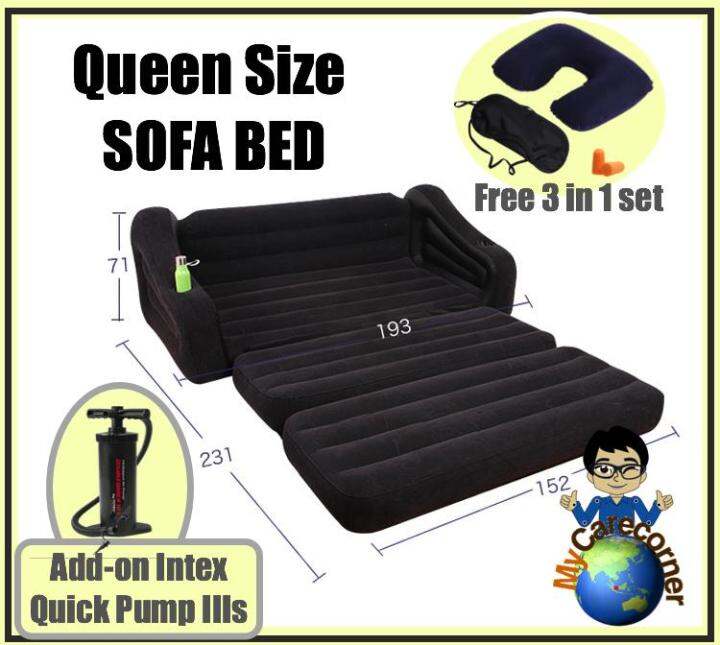 Intex Inflatable Sofa Couch AIR BED Mattress Pull Out Sofa Bed (Free 3 in 1 set ) local delivery
