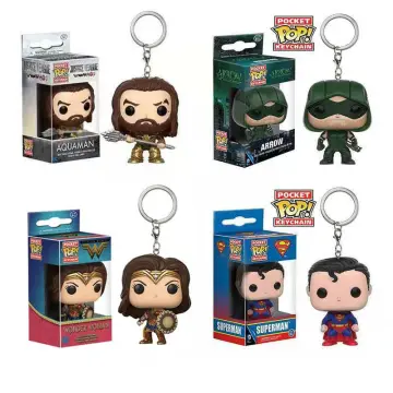 Funko POP! JUSTICE LEAGUE Acquaman Cyborg The Flash Pocket Keychain Keychain