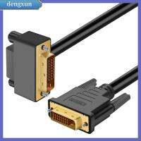 DENGXUN ตัวผู้ยาว1ม. ถึงตัวผู้1080P 90องศาสายแปลง MINI DVI เป็น DVI 24 + 1pin ขึ้นลง