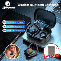 Wiresto TWS หูฟังไร้สายBluetooth 5.3 เอียร์บัด HIFI หูฟังชนิดใส่ในหู เอียร์บัดกันน้ำแบบสปอร์ต หูฟังเกี่ยวหู จอแสดงผลพลังงานและชุดหูฟัง HD โทร