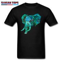 Camiseta Para Hombre, Camisetas §Nicas Para J⁄Venes, Camisetas Con Cabeza De Elefante Turquesa, Camiseta De Algodén Con Cuello Redondo, Camisetas Con Camisetas De Manga Corta, Camisetas De Otoâo กล้องสําหรับครอบครัวสําหรับครอบครัว  MWNG