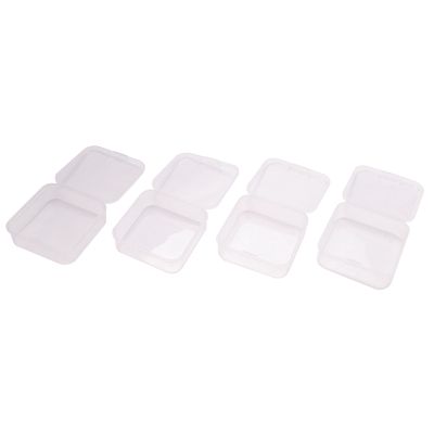 Small Clear Plastic Beads Storage Containers Box with Hinged Lid for Accessories,Crafts,Learning Supplies,Screws,Drills
