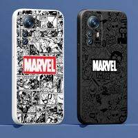 Casing ponsel untuk Xiaomi Mi 13 12S 12 12X 12T 11i 11T 11 10 10S 10T Pro Lite Ultra 5G Avengers Marvel Logo mewah tali cair Funda