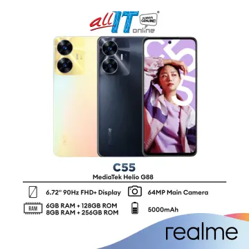 Realme C55, 6+128/8+256, 6.72 FHD+ Display, Mediatek Helio G88, Slim  7.89mm Profile, 64MP ProLight AI Camera