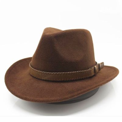 oZyc Womens Mens Wool Hollow Western Cowboy Hat พร้อมเข็มขัดแฟชั่นขนาดสุภาพบุรุษ Lady Jazz Cowgirl Jazz Toca Sombrero Cap☛
