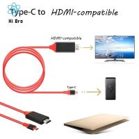 JUNRU3703สายเคเบิลที่เข้ากันได้เอชดีวิดิโอเคเบิล HDMI ความยาว2ม. 4K สายโปรเจคเตอร์ประเภท C ถึงอุปกรณ์กล้อง GoPro ขยายอะแดปเตอร์อุปกรณ์คอมพิวเตอร์ USB C 3.1เป็นสาย HDMI S Type C ไปเป็นหัวแปลงสัญญาณ HDMI แปลงสาย USB C เป็นสาย HDMI