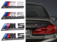 BMW M5 Competition สติกเกอร์ติดรถยนต์สติกเกอร์โลโก้โลหะตรารถยนต์ Chrom สำหรับ BMW M5การแข่งขัน Series โลโก้รถ M5การแข่งขันด้านหลังป้ายรถสุดสวยสติกเกอร์