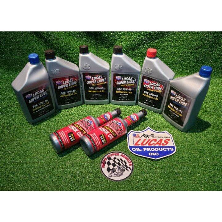 LUCAS SUPER LUBE MOTORCYCLE OIL FULLY SYNTHETIC & SYNTHETIC BLEND MADE