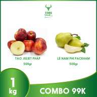 Combo 2 loại trái cây nhập khẩu gồm Táo Hữu Cơ Juliet Pháp và Lê Nam Phi Packham thumbnail