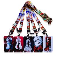 Disney Villain Cruella Women Card Holder Lanyards Girls Neck Strap Credit Card Case ID Badge Holder Credentials Retractable Clip Card Holders