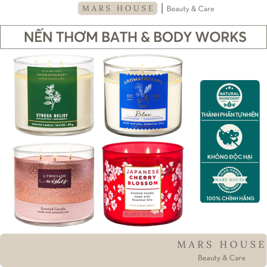 Nến thơm 3 bấc bath & body works - 411g - ảnh sản phẩm 1