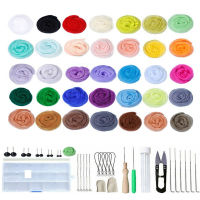 36 Colors 3g Each Color Wool Felts+DIY Felting Craft Needles Tool Set Kit Starter Knitting Tool Girl Gifts