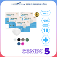 [COMBO 5 HỘP] - Khẩu Trang Y Tế VN 95 - Nam Anh Famapro ( Hộp 10 chiếc ) ( Trắng ) thumbnail