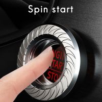 gthrrftdb Car One-Click Start Button Car Interior Engine Ignition Start Stop Button Protective Cover Car Accessories