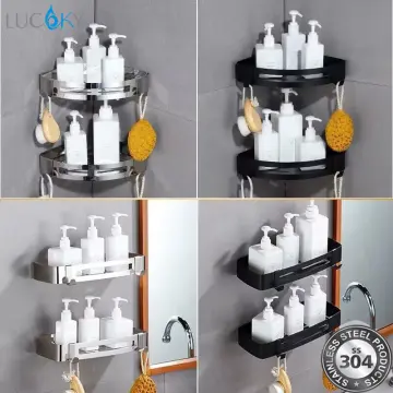 Bathroom Shelf Kitchen Organizer Shelves Corner Frame Aluminum Shower Caddy  Storage Rack Shampoo Holder For Bathroom Accessories