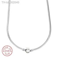 ▣ HOT SALE 925 Sterling Silver Pandorai Necklace Ball Barrel Clasp Snake Chain Necklace For Fashion Bead Charm DIY Jewelry Making