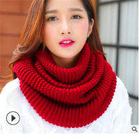 Winter new han edition scarves knitting wool collar woman with thick warm pure color 2 trap head scarf CN009