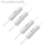 LUDA 4 Pcs Wire Wound Ceramic Cement Resistor 8 Ohm 20W 5