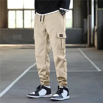 White tight store joggers