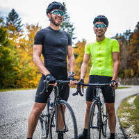 เสื้อจักรยานแขนสั้น VAN RYSEL Neo Racer Road Cycling Jersey - Yellow เสื้อปั่นจักรยาน