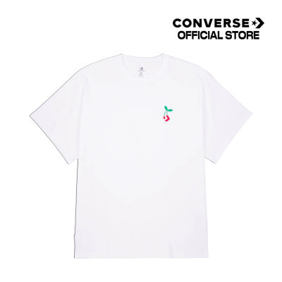 Converse เสื้อยืด TEE คอนเวิร์ส STAR CHEVRON CHERRY TEE   WHITE MEN (10025237-A03) 1325237BF3WTXX