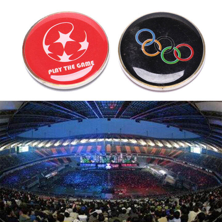 [Chandrae] 1X Sports soccer football champion pick edge finder coin