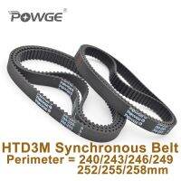 Powge 240 243 246 249 252 255 258 3M Synchronous Belt = 80/81/82/83/84/85/86 Htd3m ยางปิด-ช่วงเวลาการวนรอบล้อสายพาน Cnc