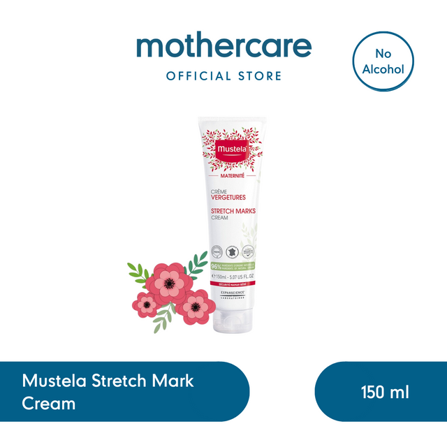 Mustela Stretch Mark Cream 150ml - Krim Stretch Mark (Mothercare ...