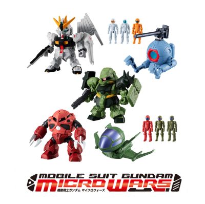 แยก Gundam Micro Wars 3 Mobile Suit Bandai ตัวต่อ จุดขยับ กันดั้ม โมเดล Giradoga Chars Zgok Ball Pilot Plane