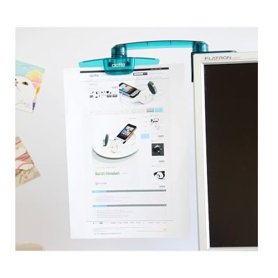 【CC】 Document Paper Copy File Holder Attachment for Typing Reading Adhesive Clip Rotatable Left Side Mounting