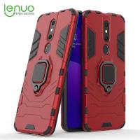 Lenuo สำหรับ OPPO F11 Pro Case - ซิลิโคน TPU และ Hard PC หนักสองชั้นตัวกันกระแทกแบบแหวนที่วางแบบโลหะฝาครอบเคสใส่โทรศัพท์