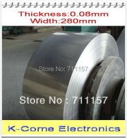 0.08mm Thickness 280mm Width 5M/lot Stainless Steel Sheet Plate Leaf Spring Stainless Steel Foil The Thin Tape Free Shipping