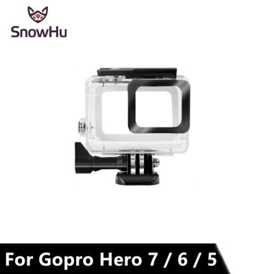 Snowhu เคสป้องกันสำหรับ Gopro Hero 7 6 5,อุปกรณ์เสริมกันน้ำเคสดำน้ำลึก45ม. สำหรับ Ld08กล้อง Gopro Hero