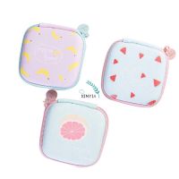 Mini Portable Coin Purse Round Shape Cute Cartoon Motif